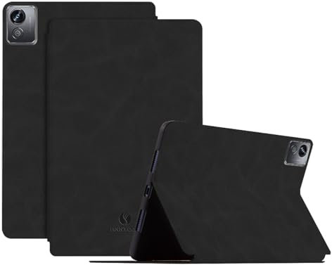DayQiQiPu Custodia per Realme Pad X 10,95 Pollici Modello: RMP2107/ RMP2108 in Pelle PU retrò Ultra Sottile Caso con Supporto per Tablet Flip con Auto Sveglia/Sonno, Nero Grafite