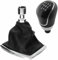 Generisch 6-Gang-Schaltknauf + Schalthebelmanschette passend für Ford S-Max C-Max Kuga Galaxy Mondeo 4 Mk4 2008–2010, GB64637AA, 1639784, 8V4R-7P002-KB, 8V4R7P002KB, 8V4R 7P002 KB Schaltknauf