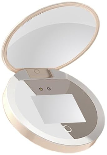 Generisch Kompakter Spiegel Mit UV-Kamera, Smartes UV Detektions Pudermesser Echtzeit Sonnenschutzüberwachung Make up Entfernungssensor Hergestellt Aus Robustem ABS & Glas, USB Kabel