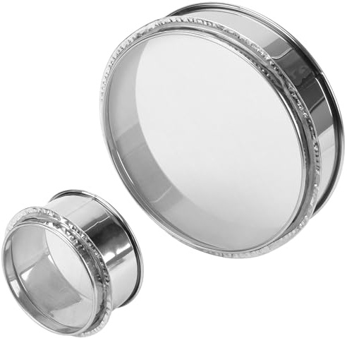 SYUTBOU Set di 2 filtri a maglia fine in acciaio inox, 20 cm e 10 cm, in acciaio inox, 120 e 80 mesh, setaccio fine per cottura e cucina
