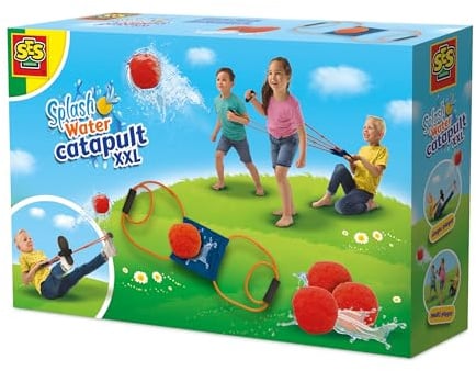 Ses Creative - Splash XXL Water Catapult - Splash Ball Throwing - Alternative to Water Balloons - Water Toys for Kids - Can be used by 1 or 3 People, Ages 5+