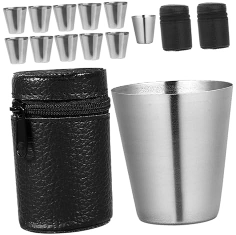 UKCOCO 3ensembles Verres à Vin De Camping Acier Inoxydable Gobelets Portables Pour Extérieur Whisky Conviennent Au Camping Voyages Barbecues Maison