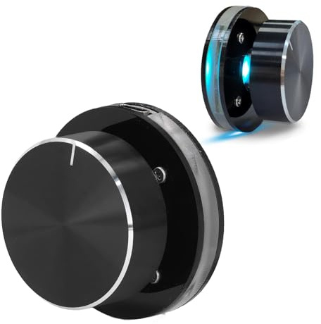 LICAEVEY USB Volume Control Knob, RGB Lighting, 360 Degree Rotation, Type C Interface Plug Play, Multimedia Controller for PC Android Phone Tablet