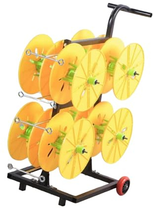 Kabeltrommelgestell Mit Rollen, Kabelabroller, Aufbewahrung For Kfz-Kabel, Mit 4/6/8 Ablagefächern, 150 Kg Tragkraft, For Effizientes Arbeiten(8 trays)
