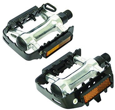 Dresco 5250800 Set Pedali MTB Metallo, Cromo/Nero