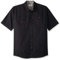 Wrangler Men's Short Sleeve Classic Woven Shirt Button, Caviar, XL Tall