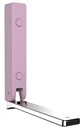 WENKO Klapphaken Basic Beta, klappbarer Wandhaken zum Anbohren, mit Abrutschsicherung, modernes Design, Kunststoffgehäuse und Stabiler Metallhaken, 2 x 12 x 2,5 cm, Rosa