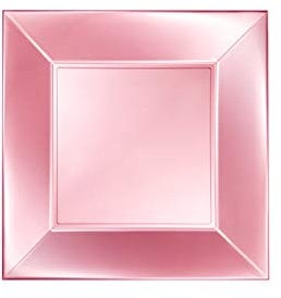 Sovie Tableware Teller groß aus Kunststoff PP, Perlmutt-Rosa, 290 x 290 mm – 8 Stück – Elegant, stabil, bisphenolfrei, recyclebar & temperaturbeständig von +120°C bis -20°C