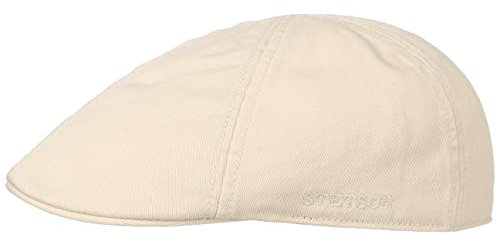 Stetson Texas Cotton Flatcap mit UV Schutz 40+ - Schirmmütze aus Baumwolle - Unifarbene Mütze Frühjahr/Sommer Hellbeige M (56-57 cm)