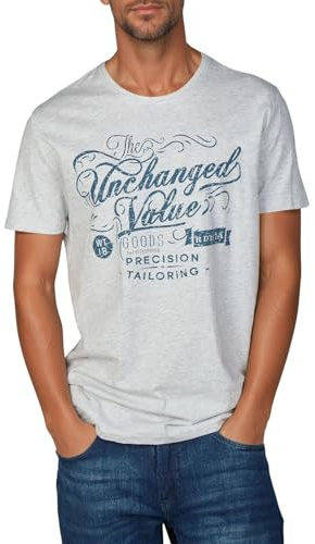 riverso Tshirt Herren Baumwolle Regular Fit RIVLeon Rundhals Kurzarm Sommer Tee Shirt Print, Größe:5XL, Farbe:Hellgrau (GJD)