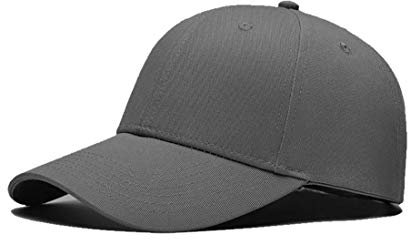 21Fashion Plain Baseball Caps Mens Baseball Caps Unisex Peak Caps Summer Hats Sports Caps Charcoal One Size