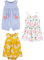 Simple Joys by Carter's 3-Pack Romper, Sunsuit and Dress Barboteuse, Amis Marins/Flamant Rose/Fleurs, 3-6 Mois (Lot de 3) Bébé Fille