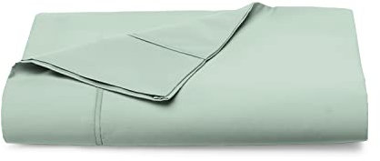 Pizuna 400 Fadenzahl Baumwolle bettlaken 230x280 cm Salbei,100% Langstapelige Baumwolle betttuch Weiche mako Satin, bettlaken ohne Gummizug (100% Salbei Baumwolle betttuch 230 x 280 cm)