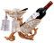 MYBA Weinregal Weinregal Europäischen Wohnzimmer Weinschrank Dekorationen Hohe Fuß Weinglashalter Haushalt Weinflaschenregal Tischplatte Flaschenregal (Color : Gold)