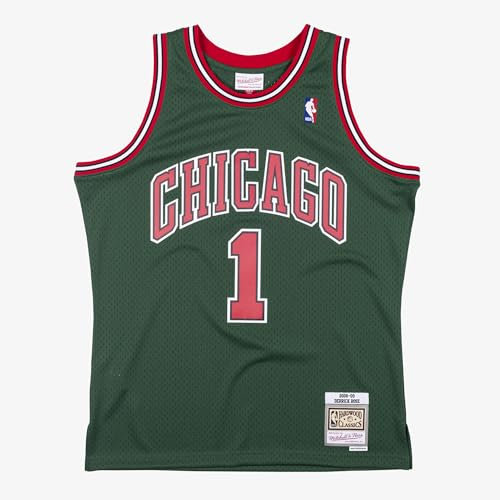 Mitchell & Ness NBA Swingman Jersey Basketball Trikot Chicago Bulls - Derrick Rose 2008, L, Dunkelgrün