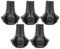 Senderismo Protectores de Punta, 5 PCS Puntas de Goma para Bastones Cubierta de Pie Redonda Universal Tapa Cubierta Protectores Accesorios para Caminar, Trekking