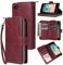 nancencen Handyhülle Kompatibel mit Apple iPhone 7/8 / SE 2020, Lederhülle Flip Cover Brieftasche Hülle Kreditkartenschlitz (9 Karten) für Apple iPhone iPhone SE 2020 Schutzhülle -Winine Rot