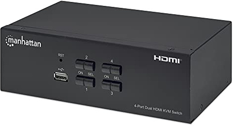 Switch KVM HDMI 4 porte Doppio monitor