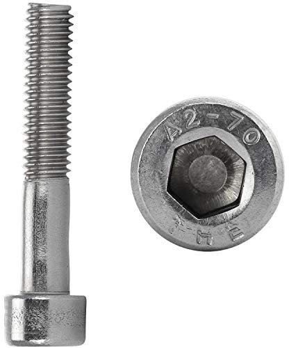 Zylinderschrauben mit Innensechskant M5x90 mm Edelstahl (25 Stück) DIN 912 Zylinderkopf Edelstahlschrauben FASTON®