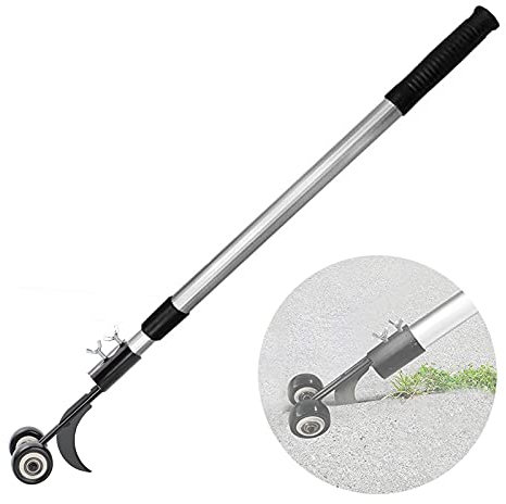 APJJ Long Handled Weed Remover Tool, Patio Weeding Tools with Telescopic Long Handle, Stand up Portable Weeding Tools for Garden, Patio, Driveways and Sidewalks