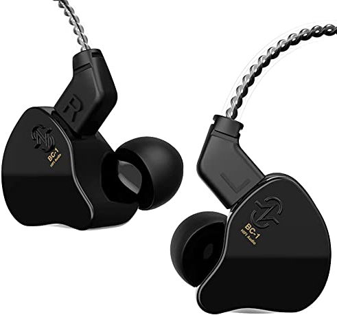 Yinyoo CCZ Melody In-Ear-Kopfhörer, kabelgebundene Ohrhörer ohne Mikrofon, Ohrmonitore, IEM HiFi-Bass mit 1DD 1BA, Ohrfinnen, 4N OFC-Kabel für Musiker, Sänger, Bühne