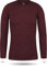 normani Damen Merino Unterhemd Langarmshirt Pullover Ski-Unterwäsche Rundhals - 100% Merinowolle Farbe Rot Größe XL