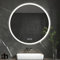 furduzz 600mm Round Led Bathroom Mirror, Illuminated Wall Mounted Bathroom Mirror with LED Lights, Touch Switch, Demister Pad, Dimmable, 3 Colour