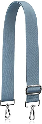 Allzedream Handtasche Riemen verstellbarer Ersatz Umhängetaschen Breite Taschengurte (Hellblau-Silber Hardware)