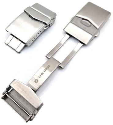 Fibbia Clasp Orologio Acciaio Inox 316 Chiusura Bracciale Cinturino Jubilee Oyster President Shark Mash Milano 18mm 20mm Buckle compatibile Universale doppia chiusura micro regolazione sgancio rapido