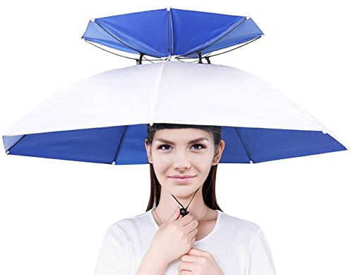 YANGSHINE Regenschirmhut mit Gummiband, Outdoor-Angelschirm, faltbar, Kopfbedeckung, Regenschirmhut, Farbe: Nr. 6, 77cm