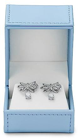 Oirlv PU Leder Ohrring Box Blau Ohrring Boxen Ohrring Display Box für Geburtstag,Weihnachten,Jahrestag,Valentinstag (Ohrring Box)