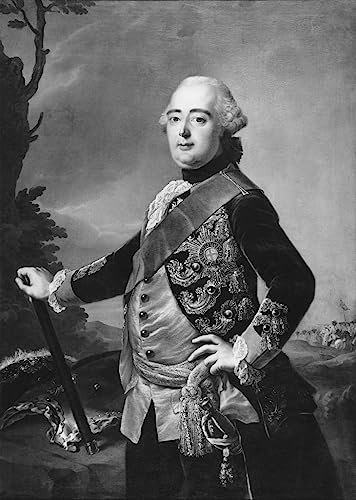 MSTECO Leinwand Wandbild Kunstdruck Leinwand Malerei Poster Berühmt Kurfürst Friedrich II. von Hessen Kassel von Alexander Roslin für Flurdekoration 60x90cm