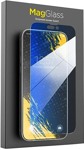 magglass Bluelight Screen Protector, Compatible with iPhone 15 (2023) Blue Light Blocking Tempered Glass, Easy Bubble-free Applicator Included (9H)