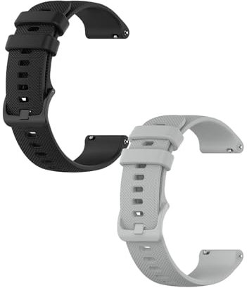 Paquete de 2 correas compatibles con Fossil Gen 6 de 1.654 pulgadas, correa de repuesto ajustable de silicona deportiva para mujeres y hombres