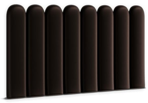 Muralo - Wandkissen aus Kunstleder Kopfteil-Bett Wandpolster Bettkopfteil Gepolstert Polster-Paneel Kopfenden für Wohnzimmer, Schlafzimmer (Braun, 30 cm x 100 cm)