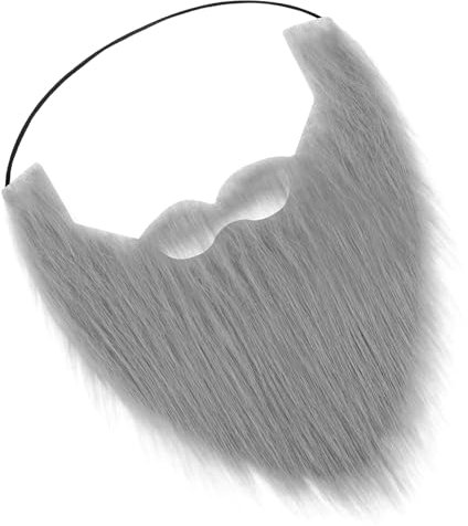 Fake Bart Grau Künstlicher Bart Tarnung Mexikanischer Neuheitsaufkleber Falscher Bart Realistischer Riemen Verstellbare Elastische Kordel Halloween Party Maskerade Falsche Bart Kostüm Weihnachten