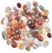 XoeLLe 400g Non Percés Pierre Precieuse, Naturels Gravier Aquarium avec Sac Rangement, Cailloux Jardin Exterieur, Forme Irrégulière Pierre, pour Méditation, Relaxation, Décoration (1,5-2cm Modèle C)