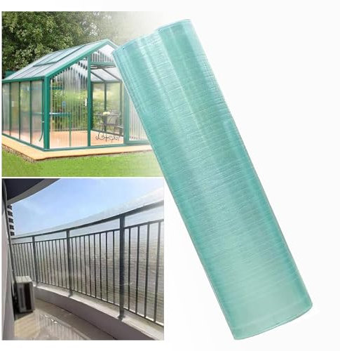 Gewächshausrahmen mit Polycarbonat-Dachbahn für Landwirtschaft und Gartenarbeit, DIY-Kit für Innenhöfe, Überdachungen, Carports, Balkone und Wintergärten, 150 x 1200 cm (4,92 x 39,4 ft)