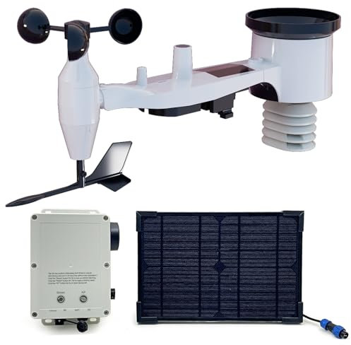 ECOWITT WittField Combo Stazione meteo senza fili WS6211, Stazione meteo 4G e Wi-Fi Gateway mobile con sensore esterno 7 in 1 WS69, Stazione base IoT Assistente meteo con pannello solare