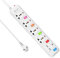 4 Way Extension Lead with 2 USB, Mscien 4 Independent Switch UK to EU Power Strip with 1.8M Extension Cord Wall Mountable (Type E/F Plug)