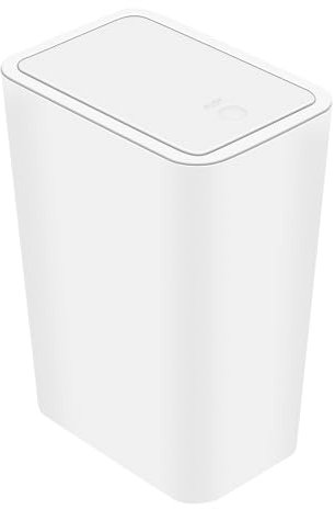 Plastic Trash Can with Lid - 10Liter/ 2.6Gallon Bedroom Bin Slim Waste Basket Garbage Can, Small Trash Waste Bin For Bathroom, Bedroom, Home Office, Living Room, Kitchen Toilet (1PCS)