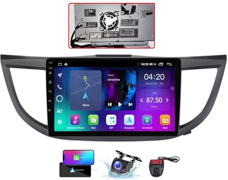 ZZPHKK Android 13 Autoradio für Honda CRV 4 RM RE 2011-2018 mit Carplay Android Auto, 9 Zoll Auto Stereo Radio mit Carplay Android Auto Bluetooth 5.0 GPS FM/RDS Radio SWC Rückfahrkamera(C,NF-1)