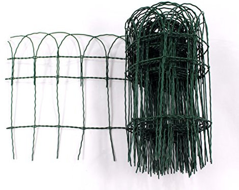 Actiasgear - PVC Garden Border Fence | 10m x 400mm, Green Decorative Lawn Edging