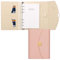 FYY PU Leder A6 Binder Notizbuch,6 Ring Budget Binder Journal Planer mit nachfüllbaren gefütterten losen Blatt Papier 100 Blätter/200 Seiten,Rosa