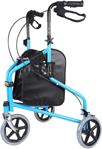 3-Rad-rollator Walker - Leichter Und Faltbarer, Faltbarer Hochleistungs-Dreirad Für Den Innen- Und Außenbereich Für Senioren, ältere Menschen, Männer, Frauen