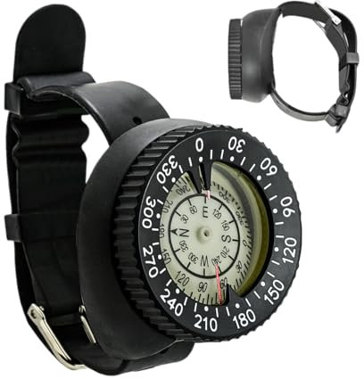 Dive Compass Navigationswerkzeug, beleuchtet, kompakter Marine-Richtungskompass, präzise Ausrichtungsausrüstung
