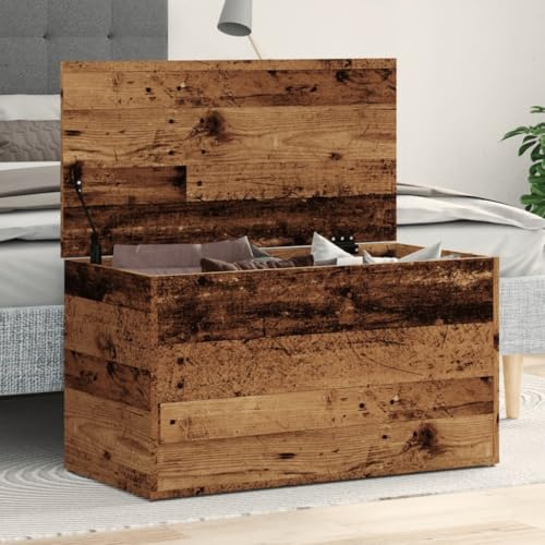 GCHDHAPB Schränke & Aufbewahrung, Aufbewahrungskisten, Lagertruhe, altes Holz, 84 x 42 x 46 cm, Holzwerkstoff