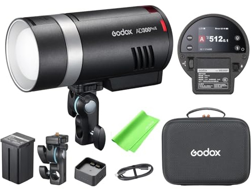 Godox AD300proII Außenblitz | Dieses leichte Gerät wiegt nur 1,2 kg mit dem mitgelieferten AD300Pro II ist ein fortschrittliches