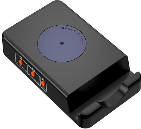 VOOPII Mouse Jiggler with Adjustable Interval Timer, Driver-Free Mouse Mover Simulating Realistic Mouse Movement to Keep PC Active (Black)