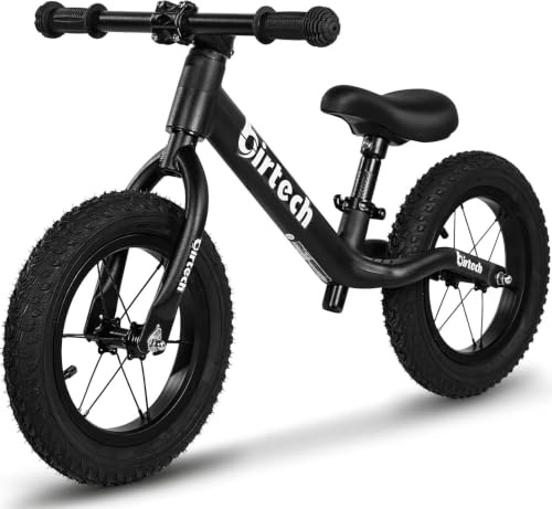 H.yeed 12-Zoll-Laufrad für Jungen und Mädchen im Alter von 3 bis 6 Jahren, leichtes Kinderfahrrad ohne Pedale mit verstellbarem Sitz und Luftreifen, Nylon-Laufrad für Kleinkinder